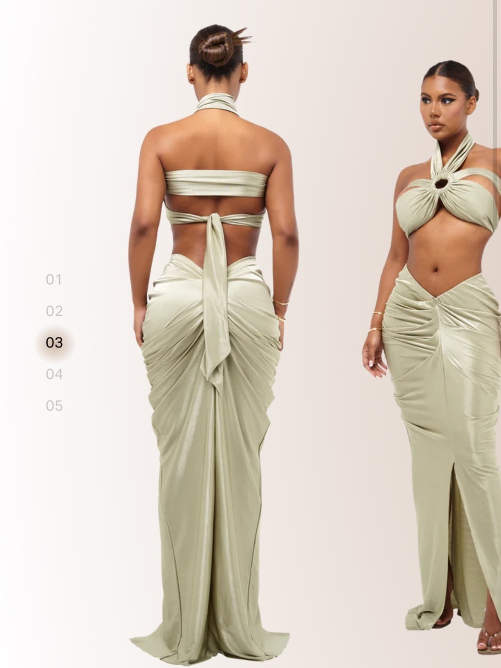 Back-Tie Halter Crop Top coucoo brand brand new size medium
